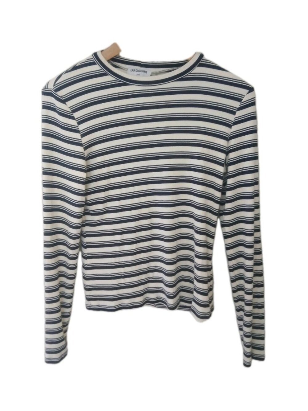LNA Striped Ribbed Long Sleeve Shirt